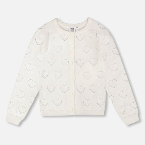 deux par deux Other - Pointelle Knit Cardigan Off-White - 12m